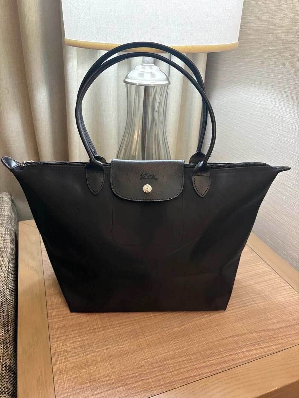 Longchamp Le Pliage Black Nylon Tote Bag